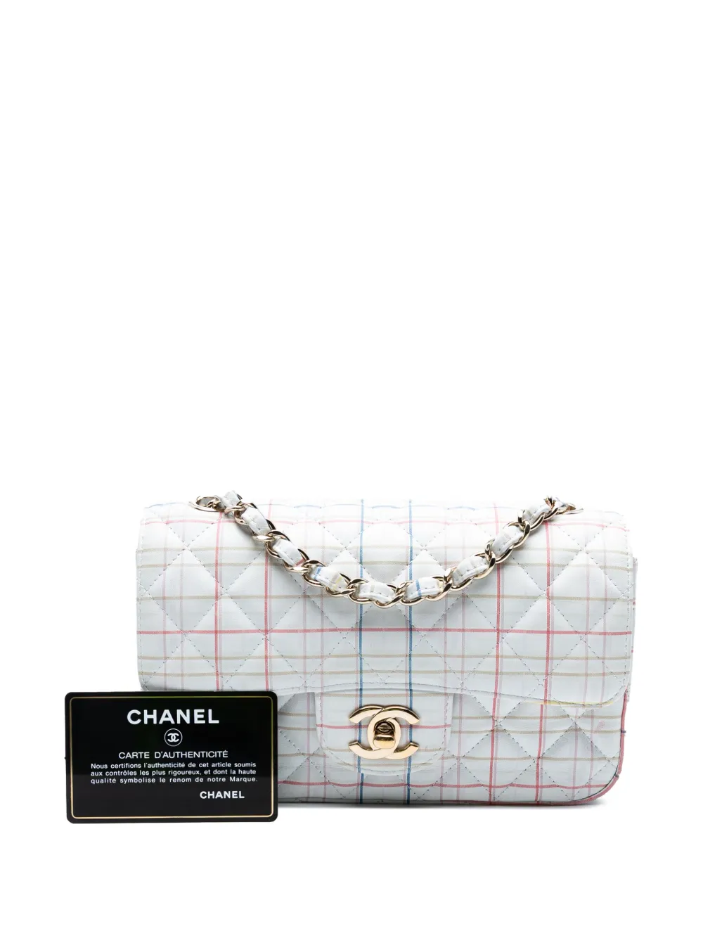 2019 Mini Rectangular Classic Printed Calfskin Single Flap Crossbody Bag