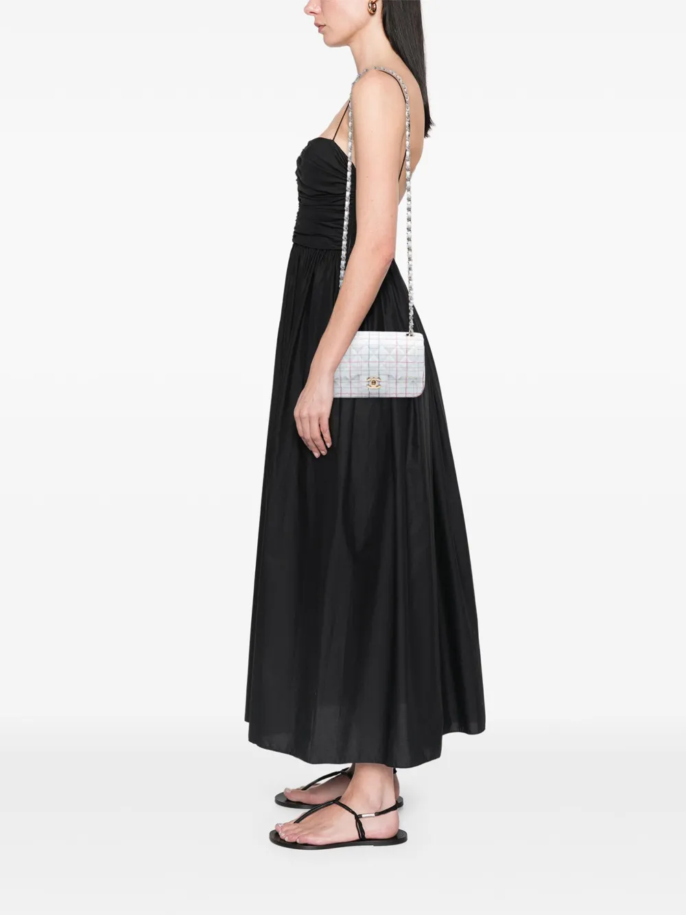 CHANEL Pre-Owned 2019 Mini Rectangular Classic Printed Calfskin Single Flap crossbody bag | Pre-Owned | Image 2