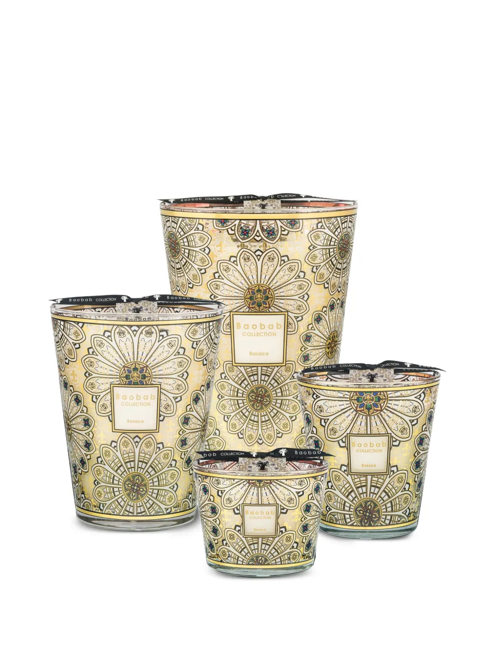Baobab Collection Rosace Candle (16cm) In Gold