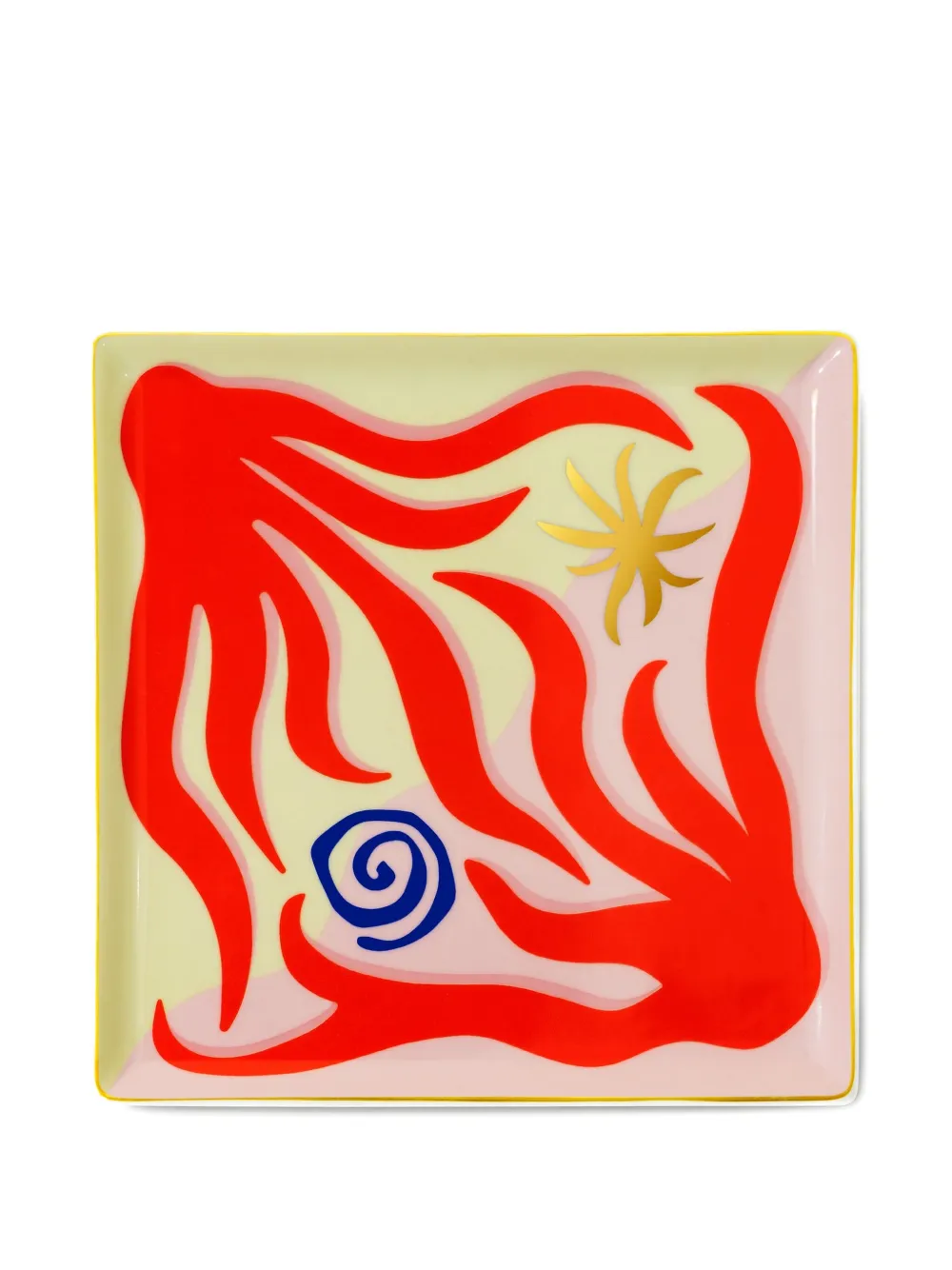 OCTAEVO bandeja con estampado gráfico de 15cm x 15cm | rosado | Image 1