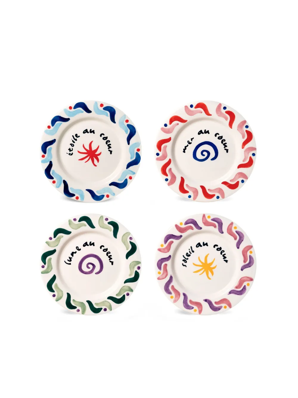OCTAEVO Cala Secreta dessert plates (set of four) | White | Image 1