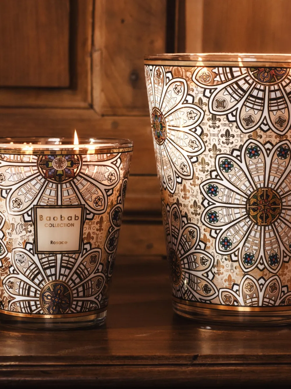 Baobab Collection Rosace Candle In Gold