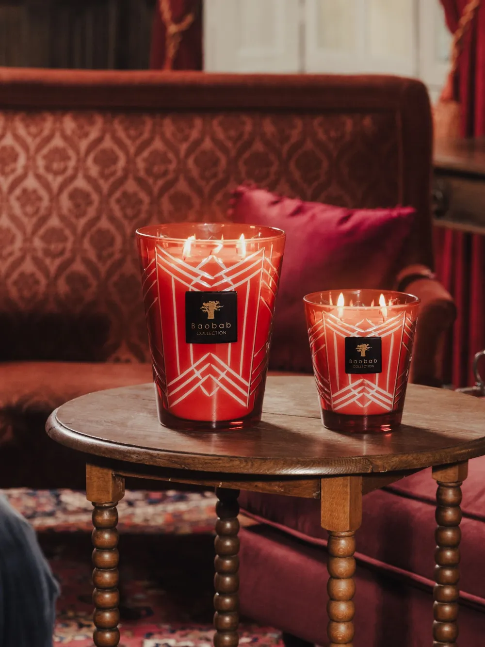 Baobab Collection Heritage Cernay Candle (24cm) In Red