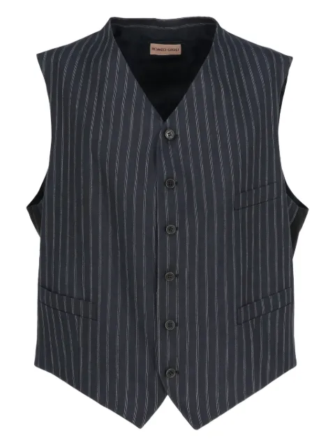 Romeo Gigli Pre-Owned chaleco a rayas con botones 1990