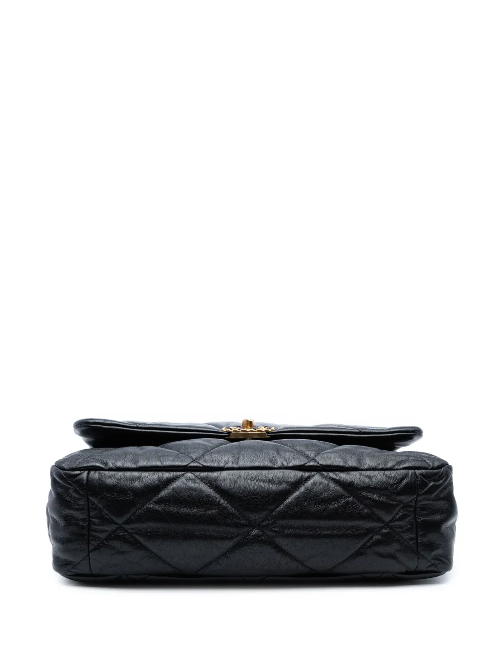 Pre-owned Chanel 2020 Maxi Lambskin 19 Flap Satchel In Black