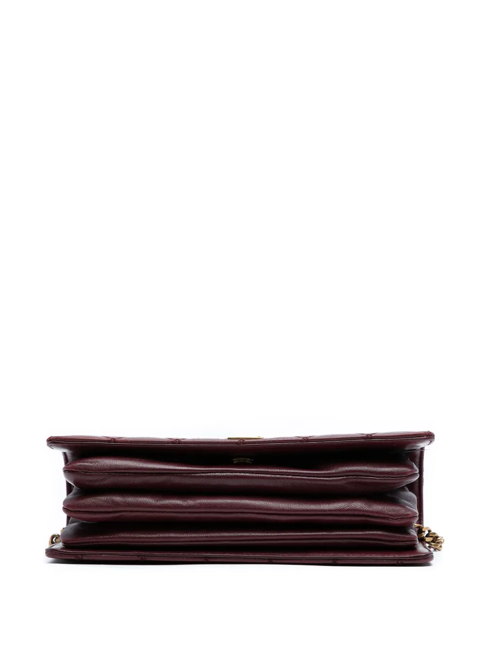Pre-owned Saint Laurent 2019 Diamond Quilted Lambskin Angie Chain Bag Crossbody Bag In Red