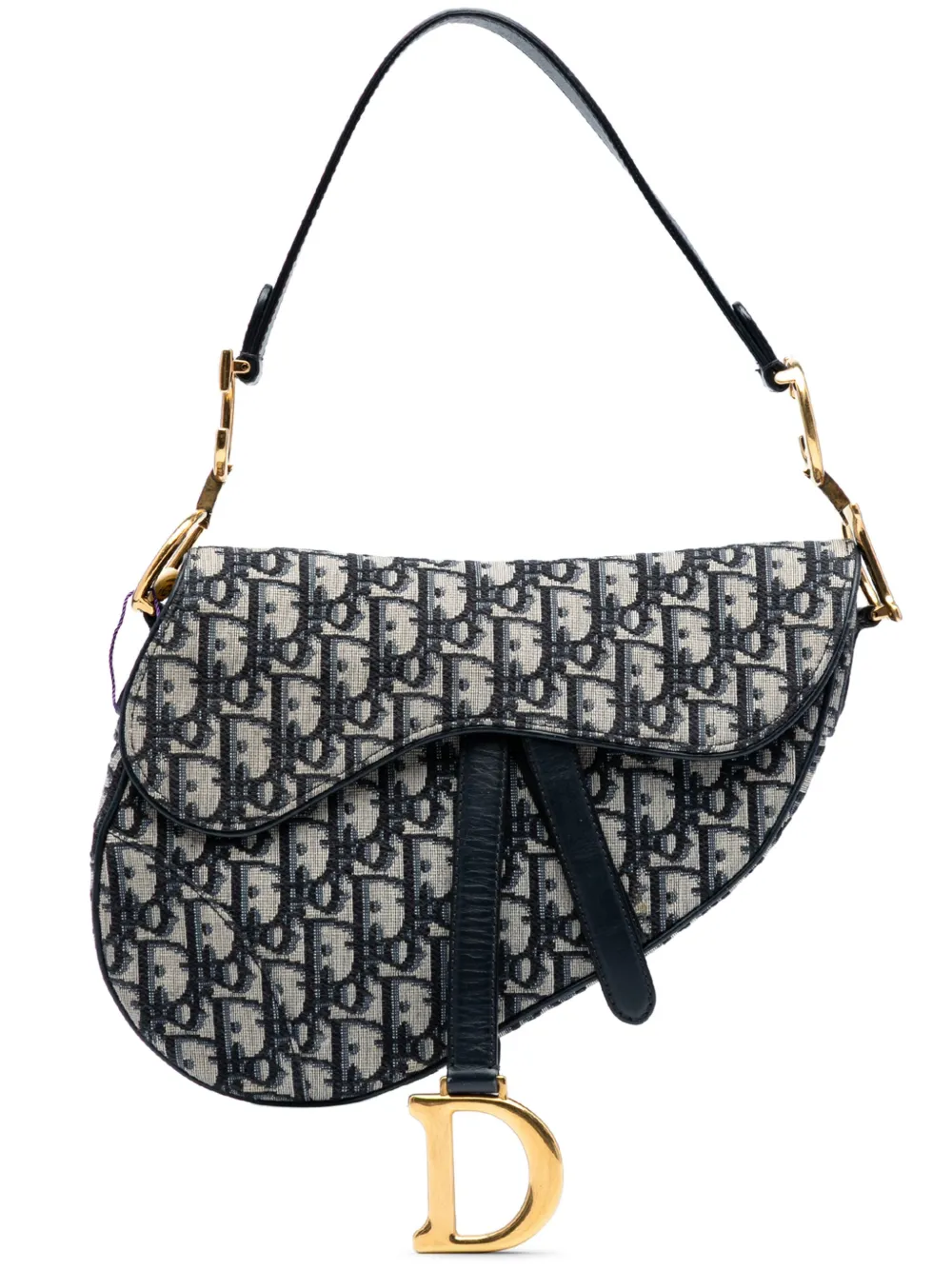 Christian Dior Pre-Owned 2019 オブリーク キャンバス サドル バッグ ショルダーバッグ - ブルー