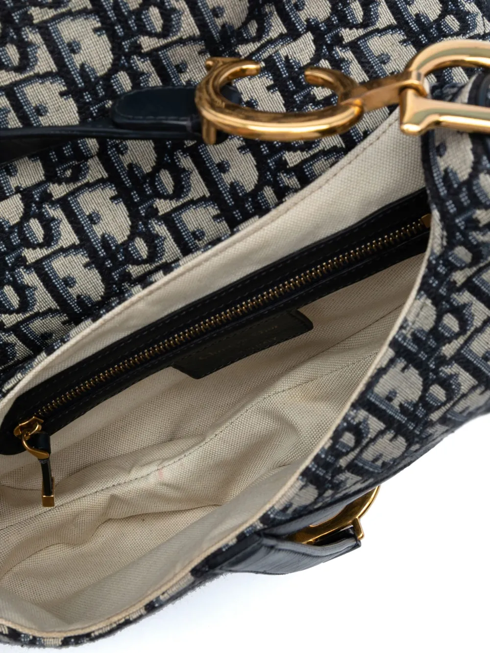 Christian Dior Pre-Owned 2019 Oblique Canvas Saddle Bag Shoulder