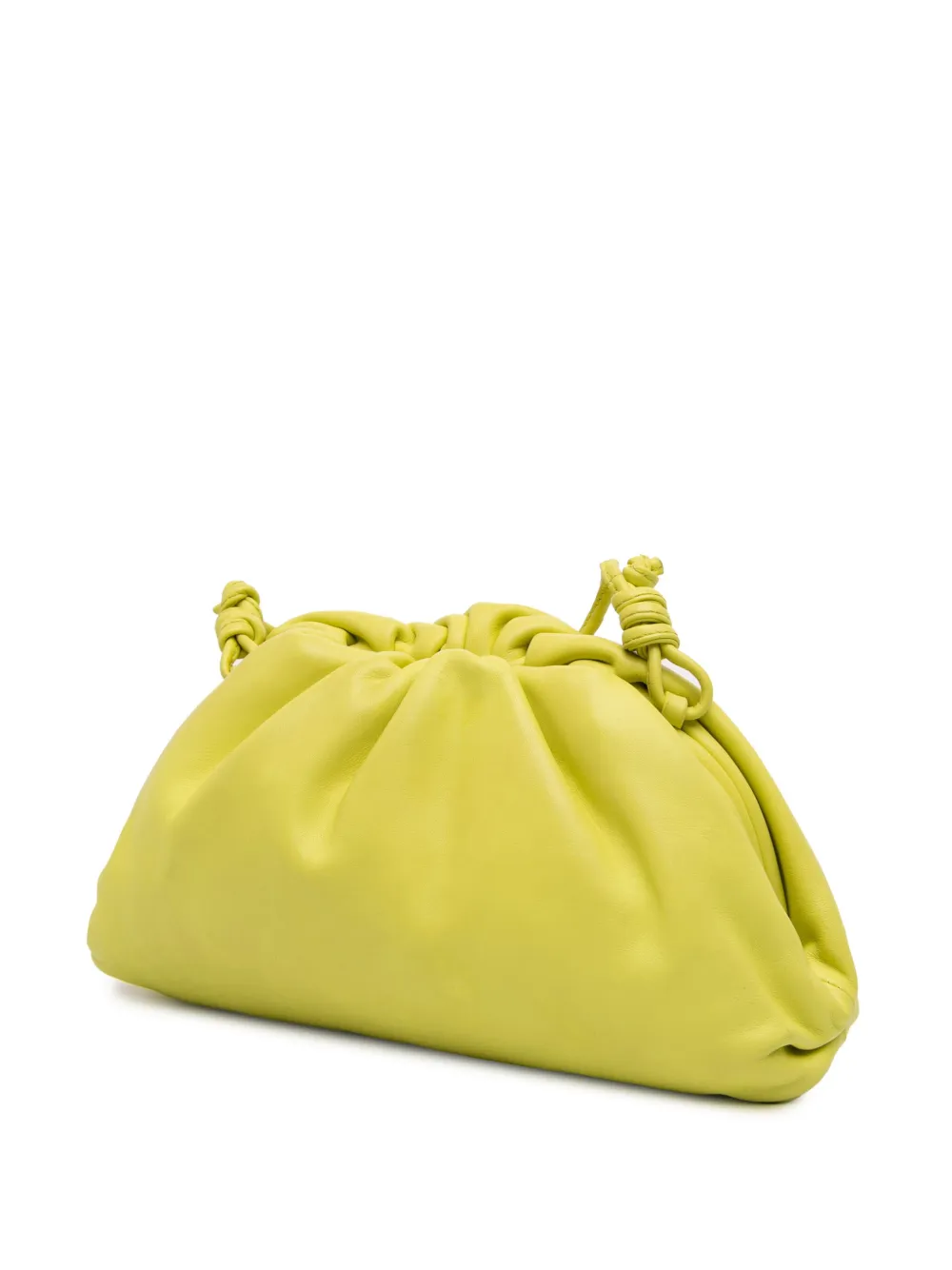 Pre-owned Bottega Veneta 2012-2025 Lambskin The Mini Pouch Crossbody Bag In Yellow