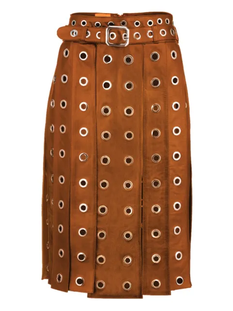 DANCASSAB falda con cinturón y ojales