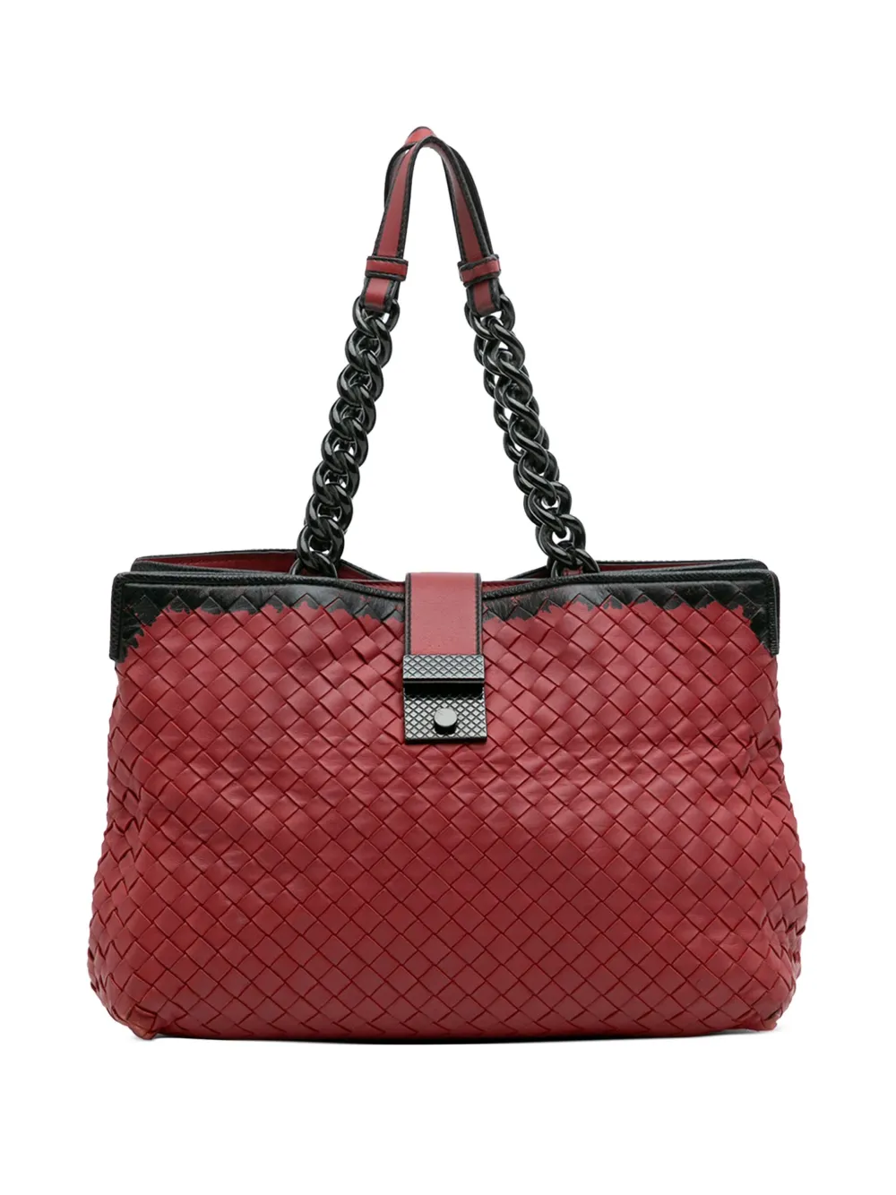 Bottega Veneta Pre-Owned 2012-2025 Nappa Intrecciato Karung Glass tote bag - Rosso