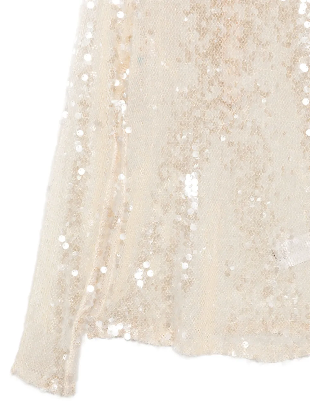 Semicouture Exaltacion top met pailletten Beige