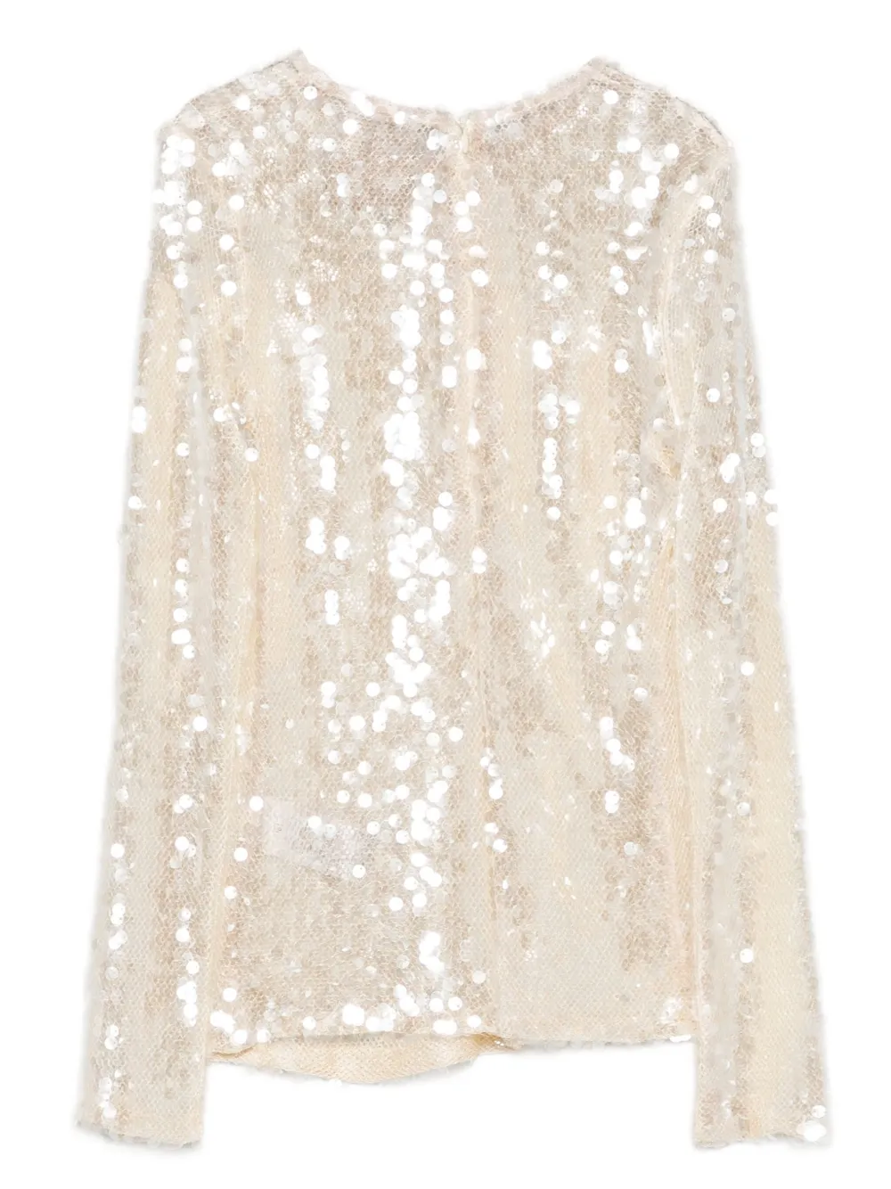 Semicouture Exaltacion top met pailletten - Beige