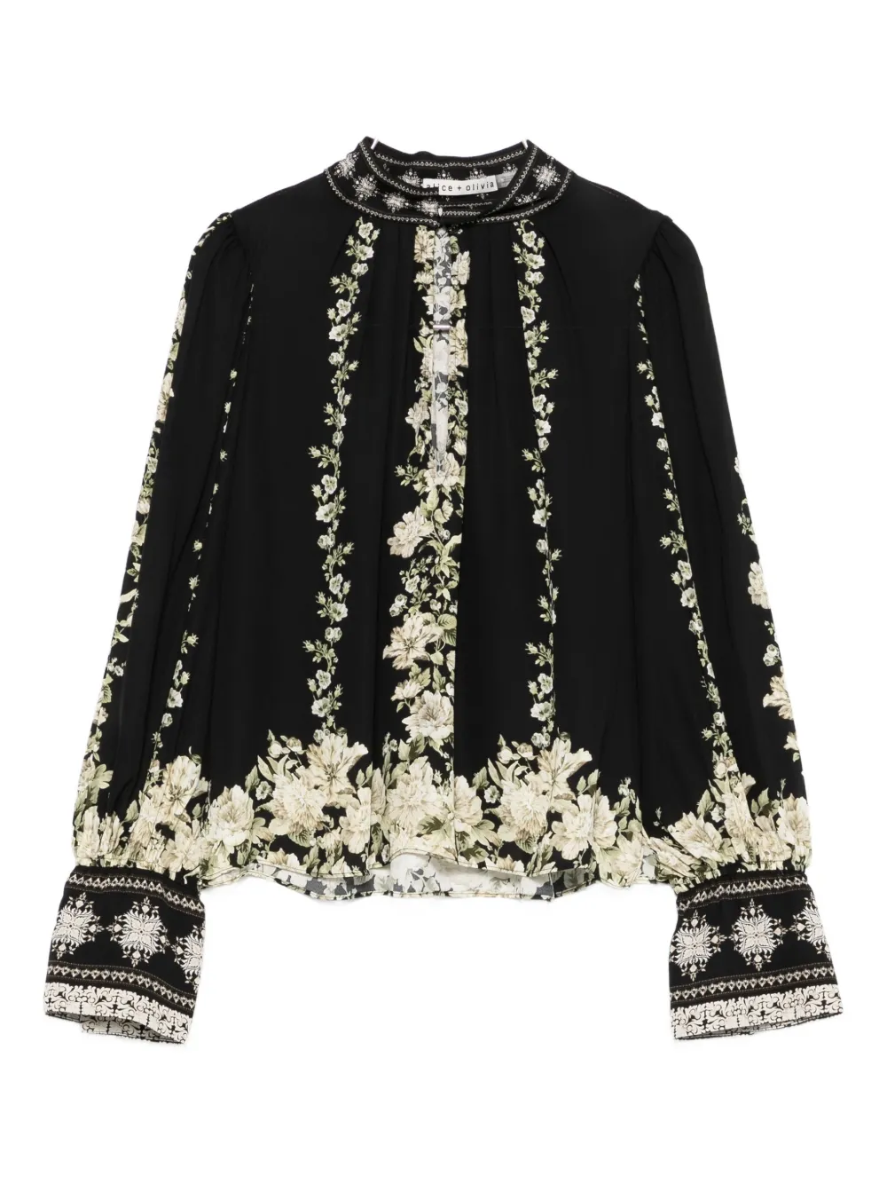 alice + olivia floral shirt - Nero