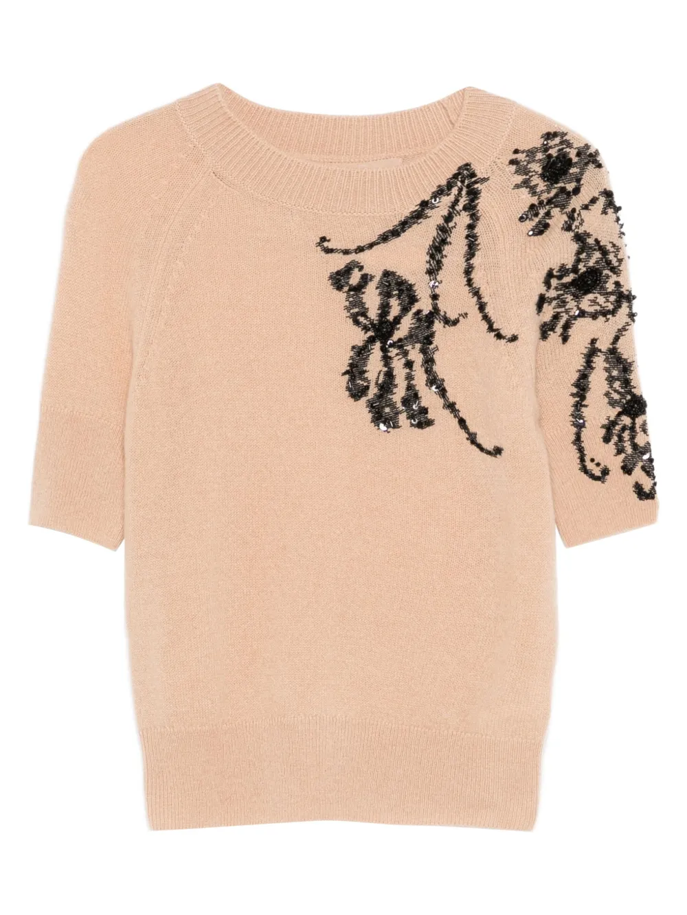 Ermanno Scervino playera con detalles florales | marrón | Image 1