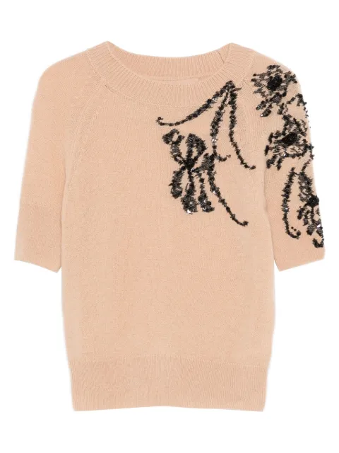 Ermanno Scervino floral-embellished T-shirt