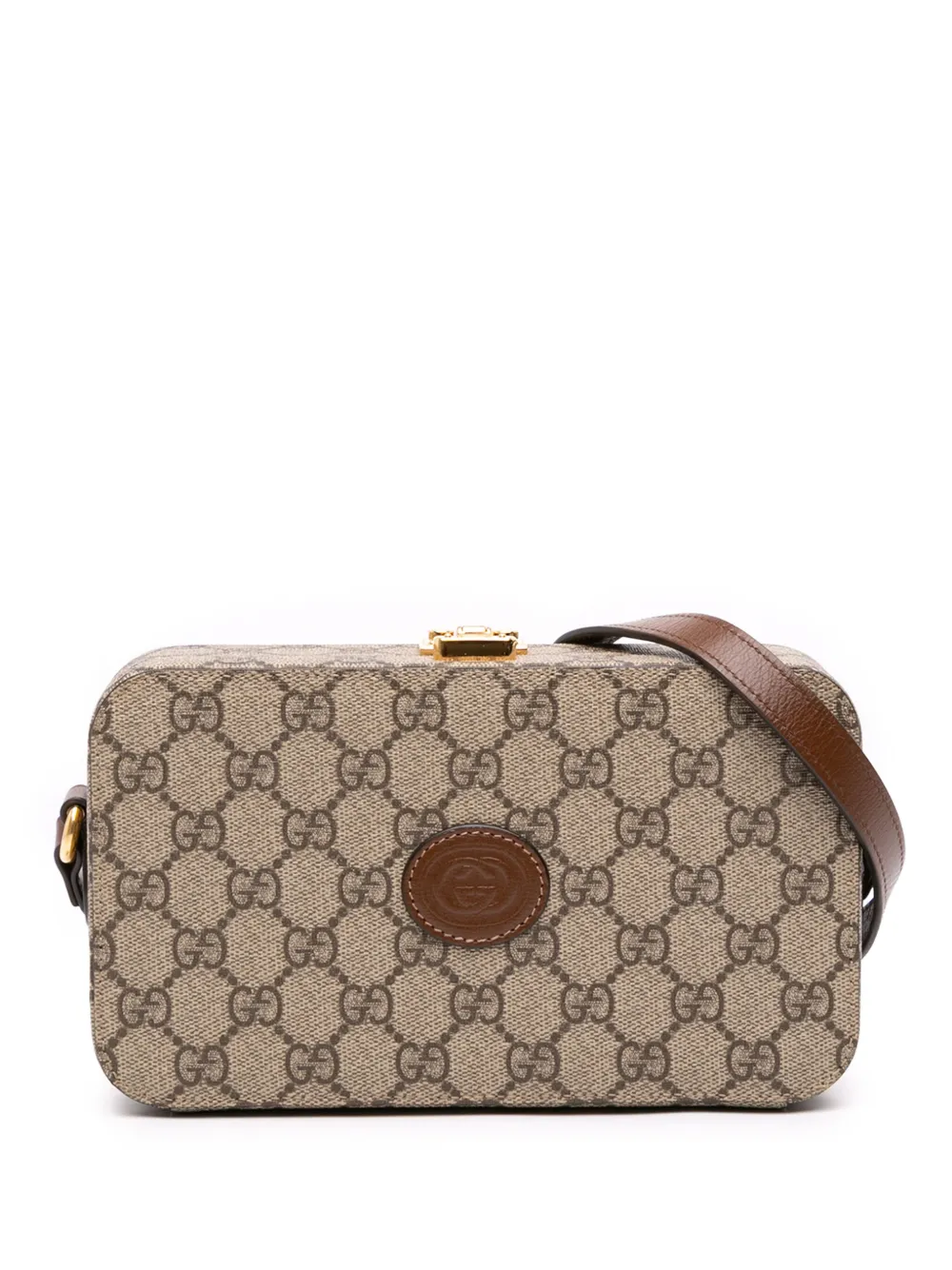 Gucci Pre-Owned 2016-2025 GGスプリーム インターロッキングG ショルダーバッグ - ブラウン