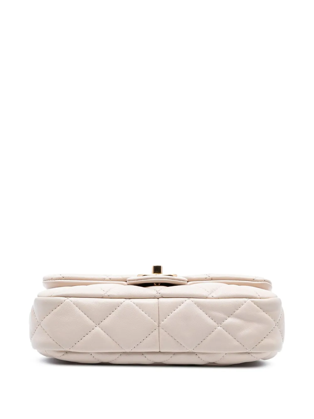 Pre-owned Chanel 2021-2025 Small Quilted Lambskin Funky Town Flap Shoulder Bag In Brown