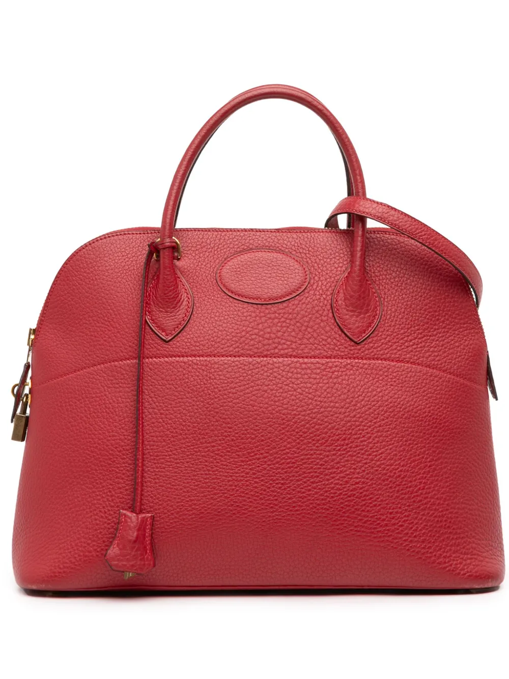 Pre-owned Hermes 2022 Clemence Bolide 31 Satchel In Red