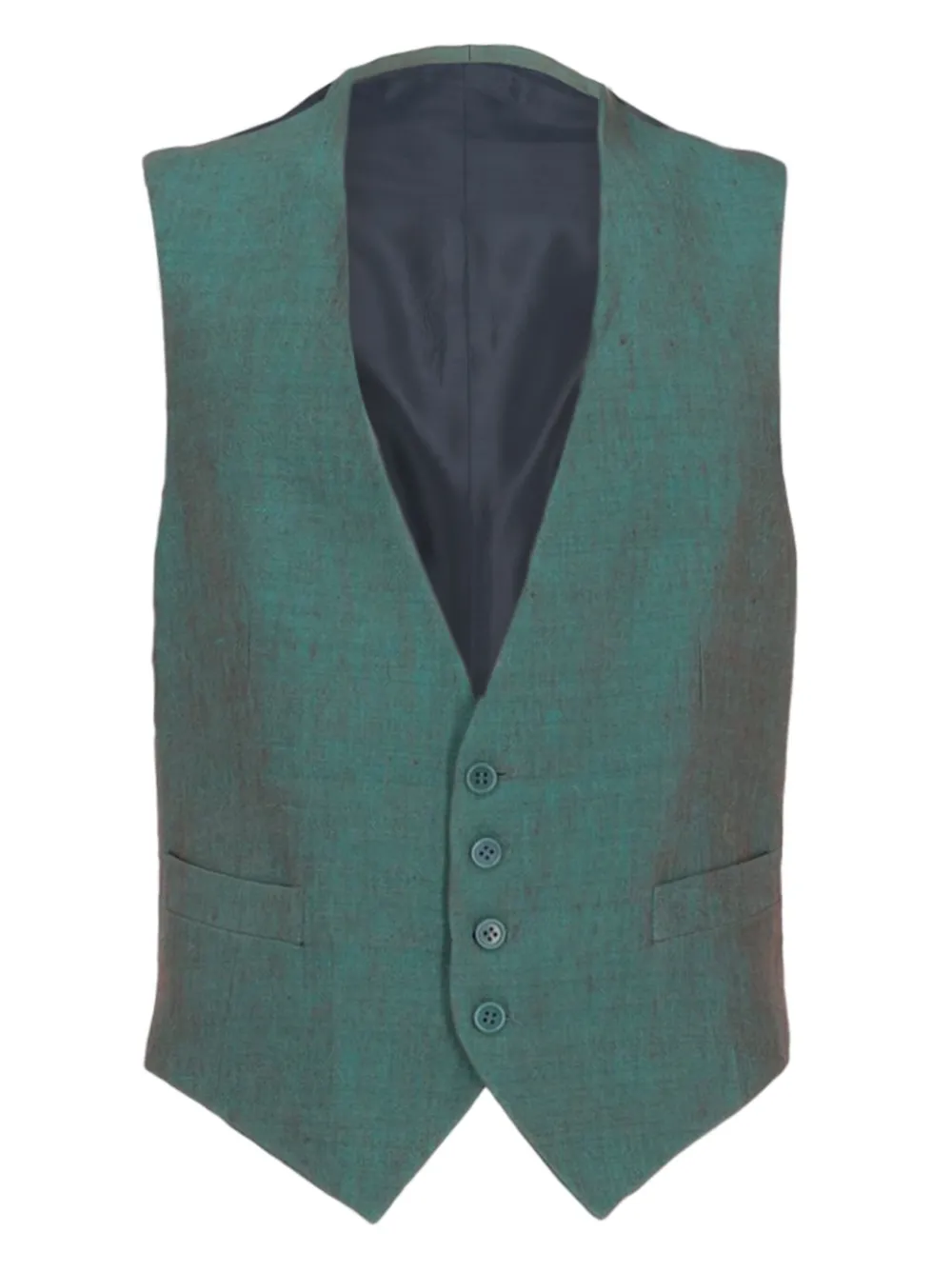 Romeo Gigli Pre-Owned 1998s iridescent-effect waistcoat | Green | Image 1