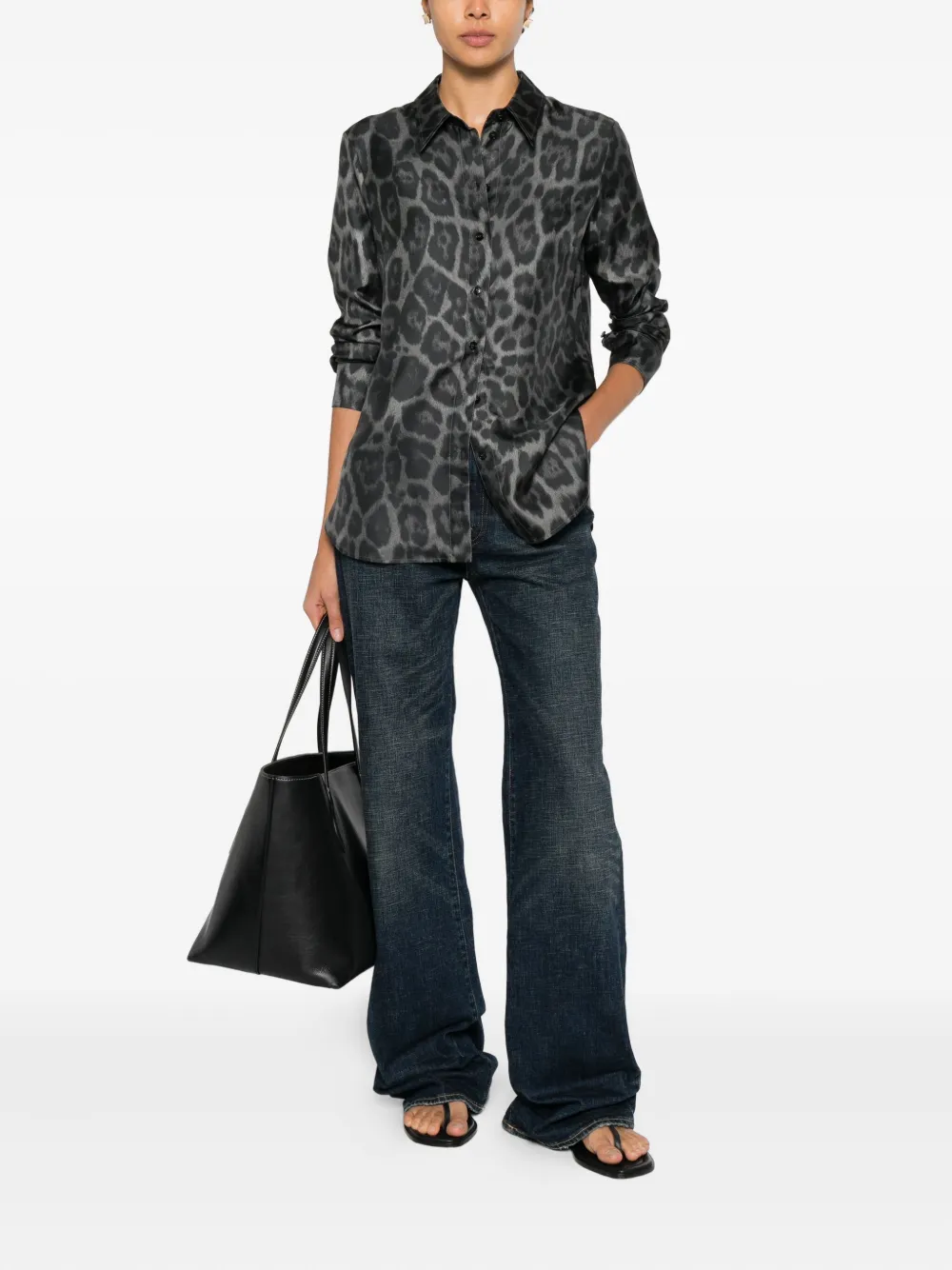 Stella McCartney Shirt met dierenprint - Zwart
