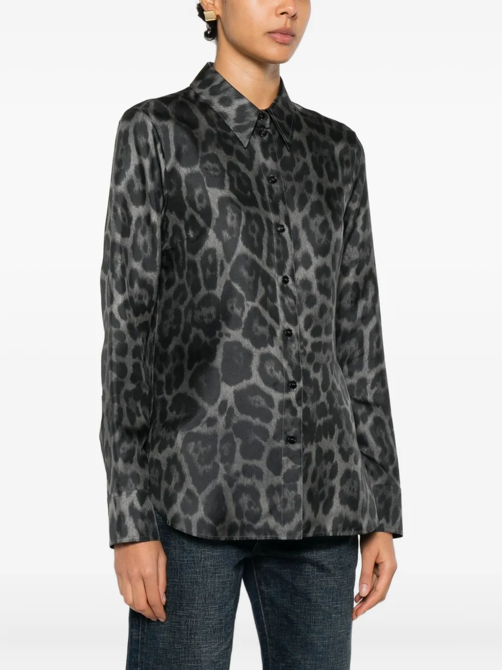 Stella McCartney Shirt met dierenprint Zwart