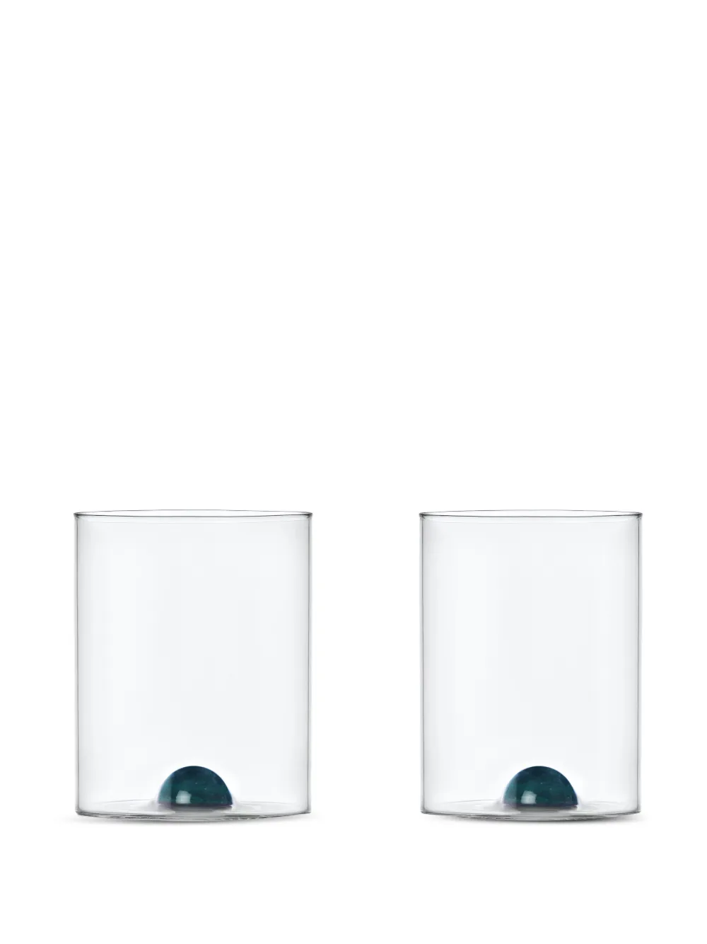 Ichendorf Milano Luna Petrol Dot tumbler (set of two) - Bianco