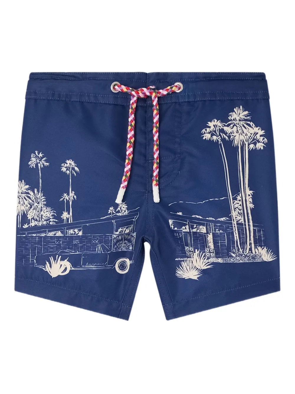 Bonpoint drawsting print swim shorts | Blue | Image 1