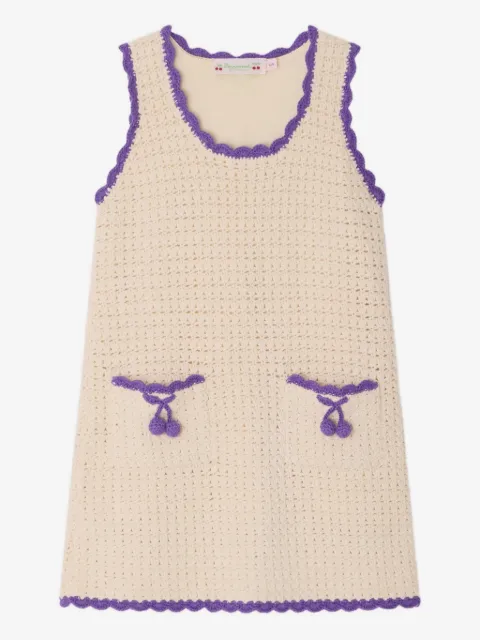 Bonpoint crochet patch-pocket dress