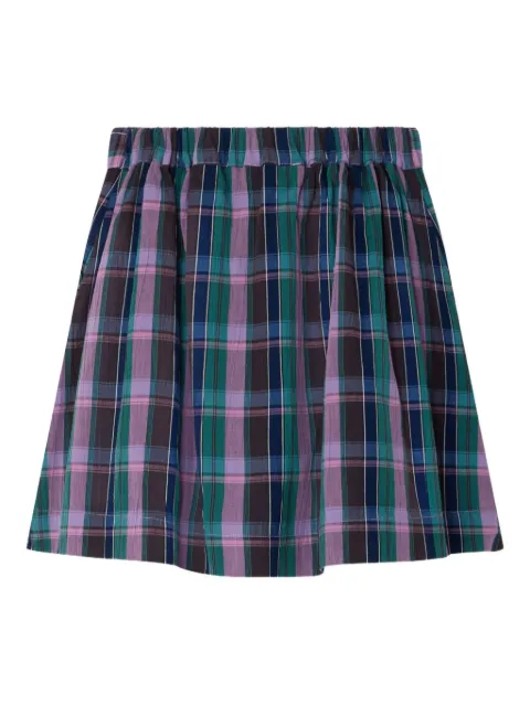 Bonpoint Esterina bow plaid skirt