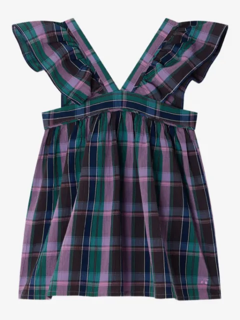 Bonpoint Elea ruffled plaid blouse