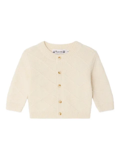 Bonpoint diamond-knit cardigan