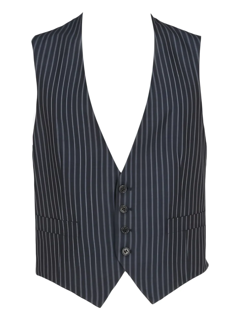Romeo Gigli Pre-Owned 1990s striped waistcoat - Blau
