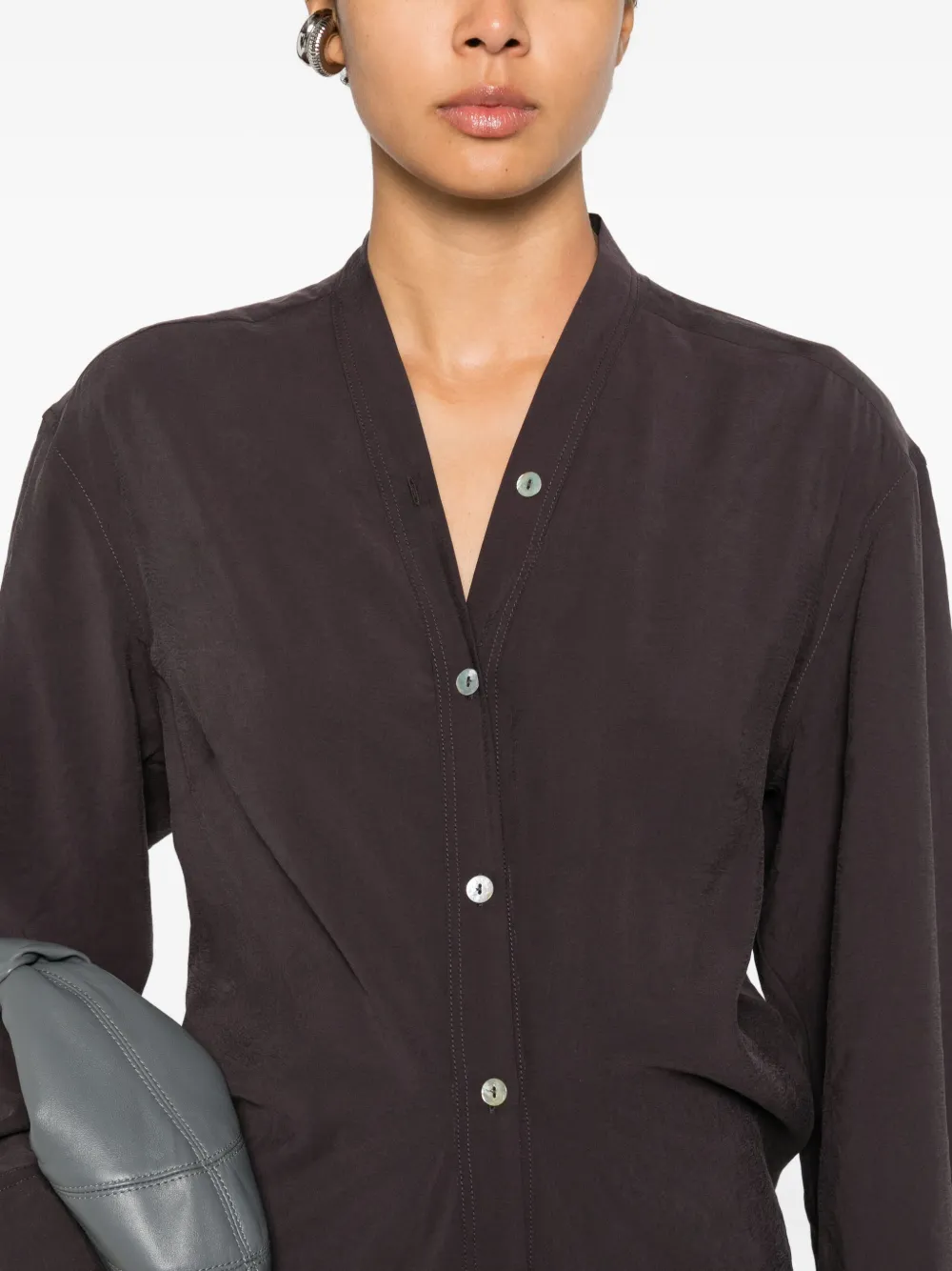 Studio Nicholson Fiore midi-blousejurk Bruin