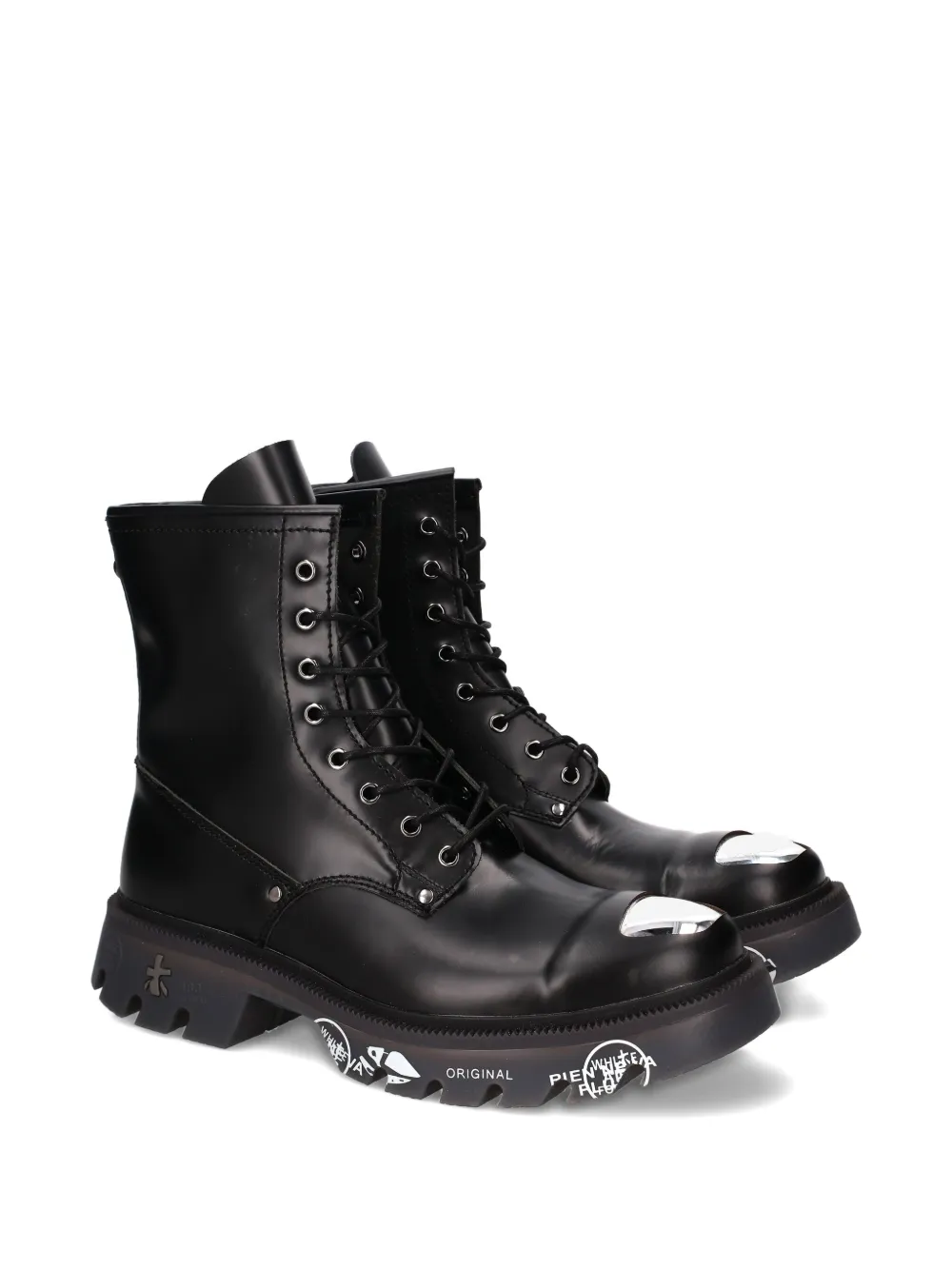 Premiata Brixton lace-up metal boots Zwart