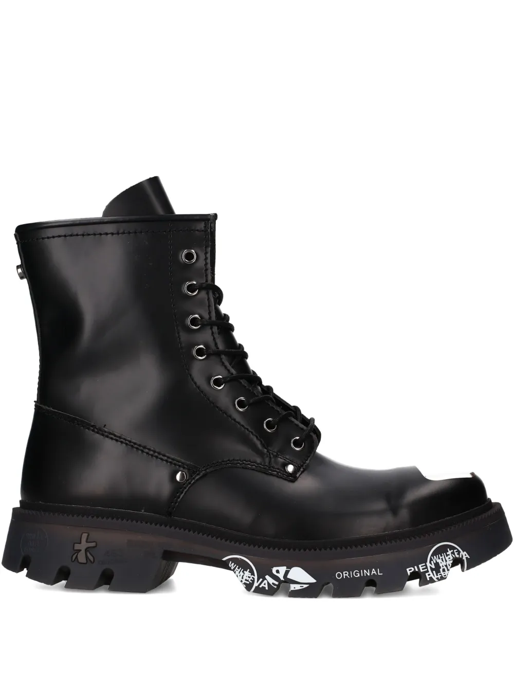 Premiata Brixton lace-up metal boots Zwart