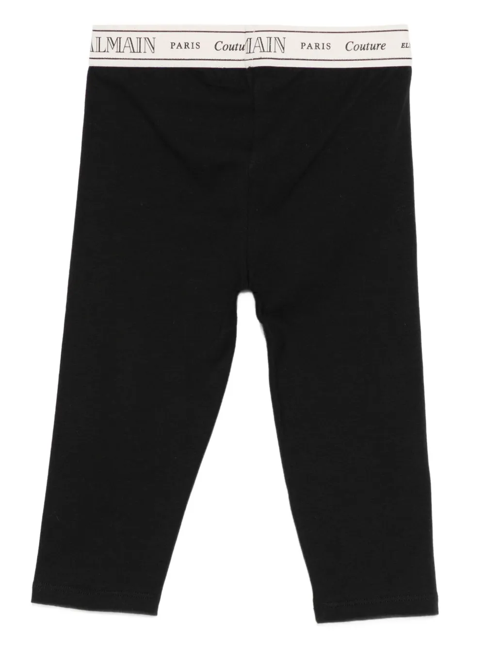 Balmain Baby Girls Logo Waistband Leggings In Black