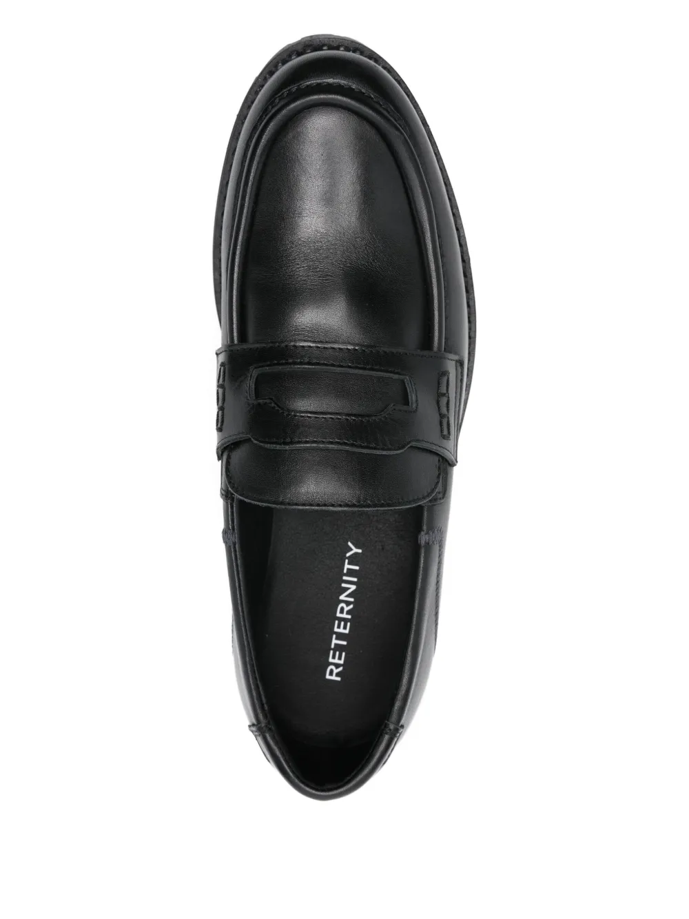 Reternity Le Parisien Penny Lug-sole Loafers In Black