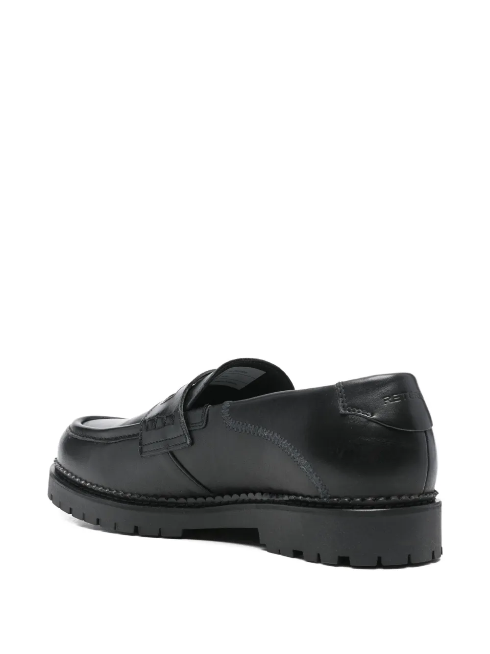 Reternity Le Parisien Penny Lug-sole Loafers In Black