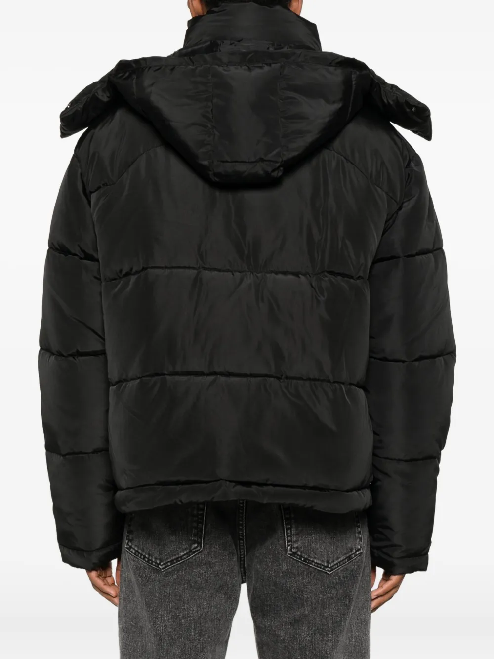 Reternity Hooded Puffer Jacket In Black