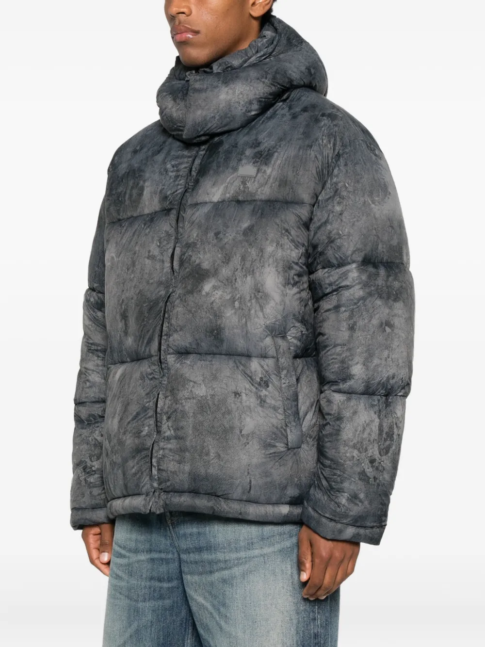 Reternity Hooded Puffer Jacket In Gray