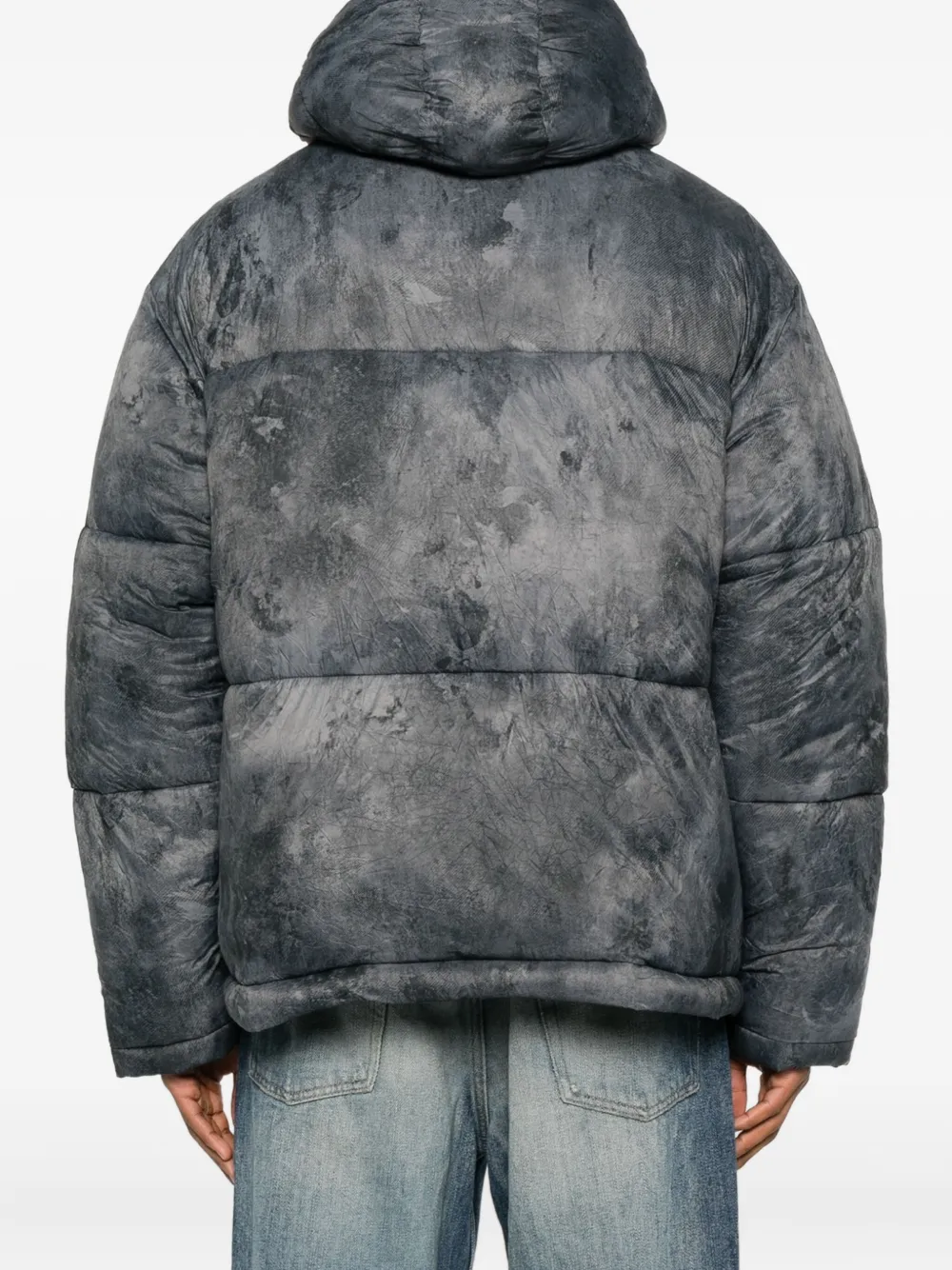 Reternity Hooded Puffer Jacket In Gray