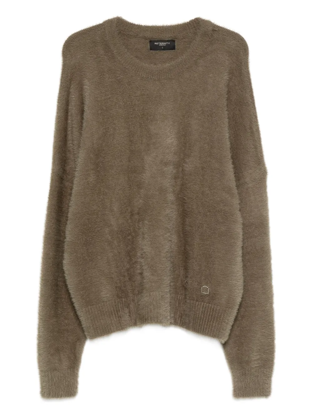 RETERNITY crewneck logo-plaque sweater | Green | Image 1