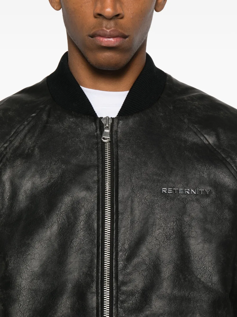 Reternity Faux-leather Zip Jacket In Black