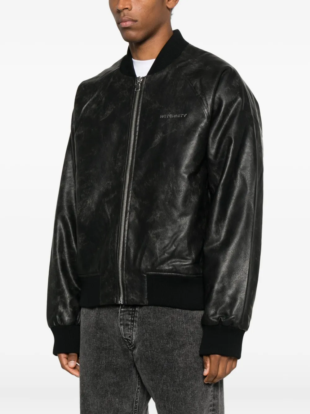 Reternity Faux-leather Zip Jacket In Black