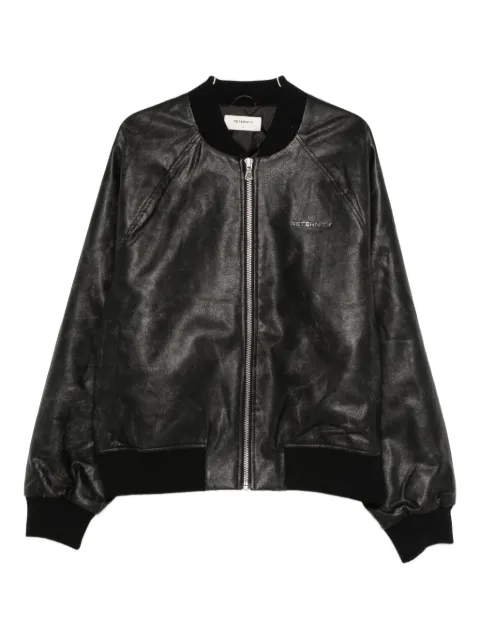 RETERNITY faux-leather zip jacket