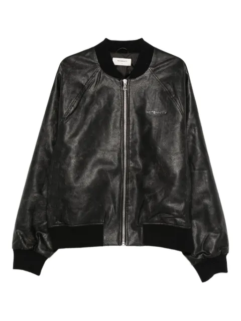 RETERNITY faux-leather zip jacket