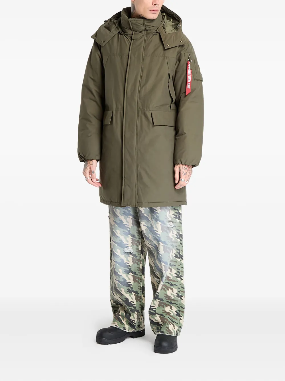 Alpha Industries Parka met capuchon - Groen