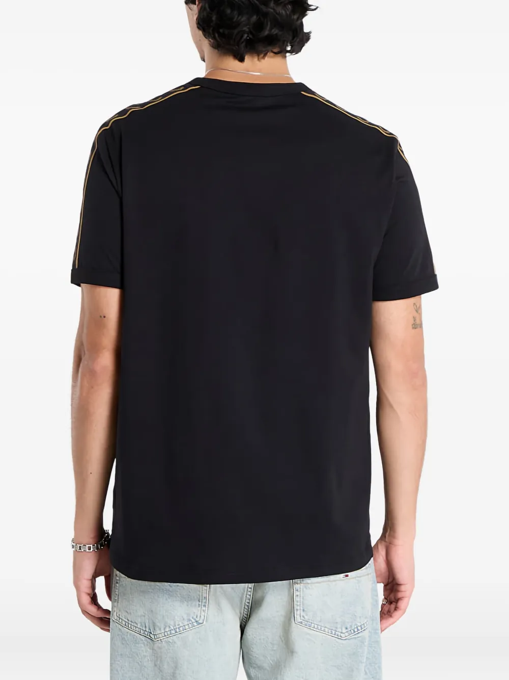 Fred Perry T-shirt met contrasterende band Zwart
