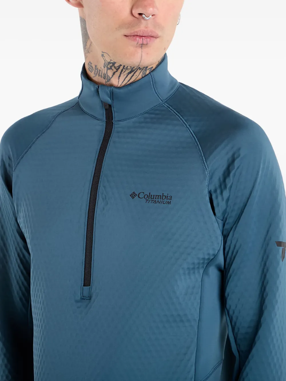 Columbia Sportswear Trui met halve rits Blauw